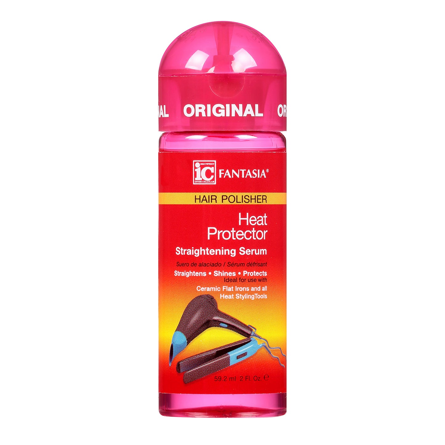 Fantasia IC Hair Polisher Heat Protector Straightening Serum 2oz 592ml