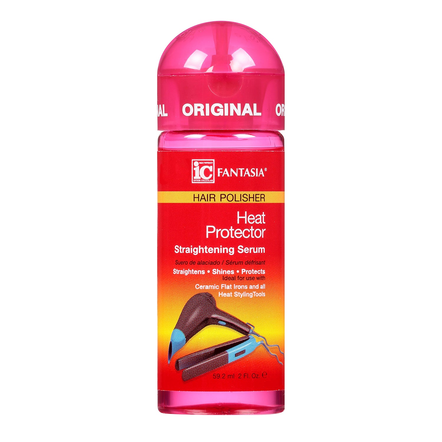 Fantasia IC Hair Polisher Heat Protector Straightening Serum 2oz 592ml